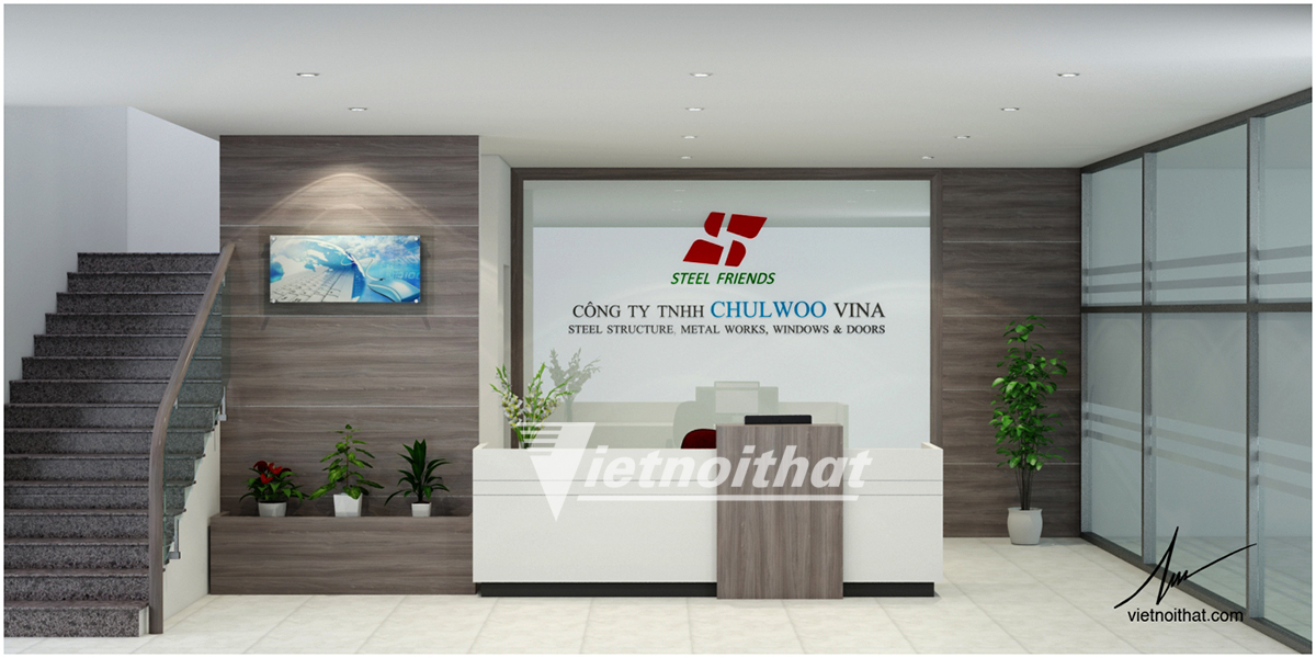 Hoàn thành dự án nội thất văn phòng công ty TNHH Chulwoo VINA tầng 1